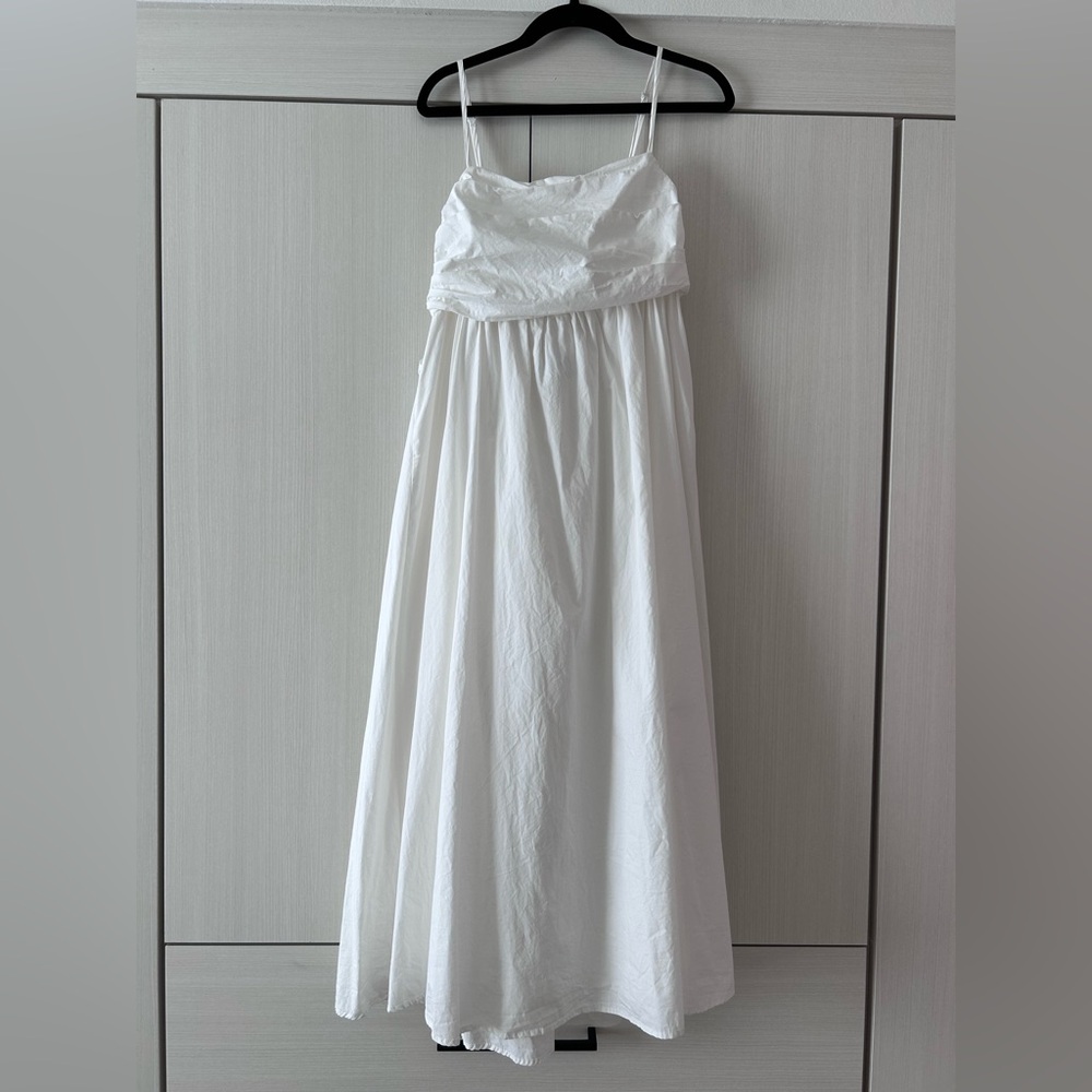 Petal & Pup ALICE BOW BACK MIDI DRESS - WHITE